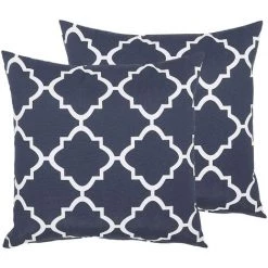 BELIANI Coussin D'extérieur En Tissu Bleu - Bleu