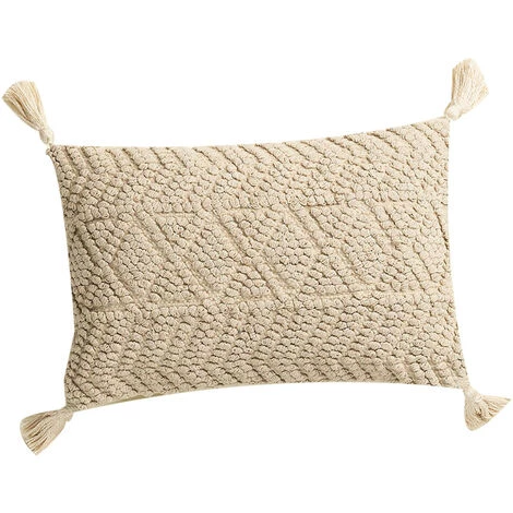 Coussin Rectangulaire Coton (40x58 Cm) Bole SKLUM Coton - Beige Lin 1 Coussin Rectangulaire Coton (40x58 Cm) Bole SKLUM Coton - Beige Lin