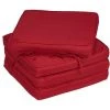 Relaxdays Coussin De Chaise, 4, 40x40 Cm, Bandes, épais, Intérieur, Extérieur, Polyester, Mousse,bordeaux.