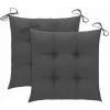 ASUPERMALL Coussins De Chaise 2 Pcs Anthracite 50x50x7 Cm Tissu