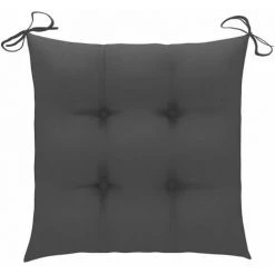 ASUPERMALL Coussins De Chaise 2 Pcs Anthracite 50x50x7 Cm Tissu -France Coussin et housse de coussin Soldes Boutique 31946590 5