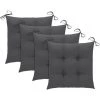 ASUPERMALL Coussins De Chaise 4 Pcs Anthracite 50x50x7 Cm Tissu