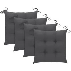 ASUPERMALL Coussins De Chaise 4 Pcs Anthracite 50x50x7 Cm Tissu