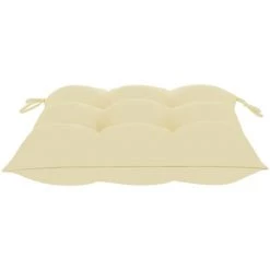 ASUPERMALL Coussins De Chaise 2 Pcs Blanc Creme 50x50x7 Cm Tissu 7 ASUPERMALL Coussins De Chaise 2 Pcs Blanc Creme 50x50x7 Cm Tissu -France Coussin et housse de coussin Soldes Boutique 31946596 3