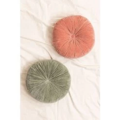 Coussin Rond En Velours (Ø40 Cm) Rurel SKLUM Coton Peonia - Peonia -France Coussin et housse de coussin Soldes Boutique 32085118 5