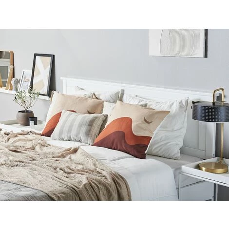 BELIANI Lot De 2 Coussin Décoratifs En Tissu Multicolore 45x6cm - Multicolore 2 BELIANI Lot De 2 Coussin Décoratifs En Tissu Multicolore 45x6cm - Multicolore – Image 2