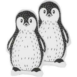 BELIANI Lot De 2 Coussin Décoratifs En Tissu Blanc 32x12cm - Blanc