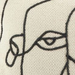 AUBRY GASPARD Coussin En Coton Visage 45 X 45 Cm Multicolore - Noir 6 AUBRY GASPARD Coussin En Coton Visage 45 X 45 Cm Multicolore - Noir -France Coussin et housse de coussin Soldes Boutique 32810313 3