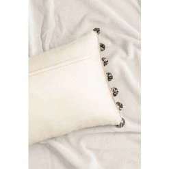 Coussin Brodé En Coton (30x45 Cm) Elmer SKLUM Coton - Beige Lin -France Coussin et housse de coussin Soldes Boutique 32825474 5