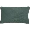 Atmosphera - Coussin Déhoussable En Coton Plissé Vert 30 X 50 Cm - Vert