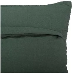 Atmosphera - Coussin Déhoussable En Coton Plissé Vert 30 X 50 Cm - Vert -France Coussin et housse de coussin Soldes Boutique 32832533 4