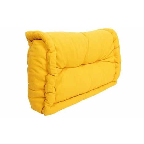 RIDEAUDISCOUNT Cale Reins Dossier Assise 100% Coton 40 X 60 X 22 Cm Non Déhoussable Uni Jaune - Jaune 2 RIDEAUDISCOUNT Cale Reins Dossier Assise 100% Coton 40 X 60 X 22 Cm Non Déhoussable Uni Jaune - Jaune – Image 2