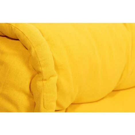 RIDEAUDISCOUNT Cale Reins Dossier Assise 100% Coton 40 X 60 X 22 Cm Non Déhoussable Uni Jaune - Jaune 3 RIDEAUDISCOUNT Cale Reins Dossier Assise 100% Coton 40 X 60 X 22 Cm Non Déhoussable Uni Jaune - Jaune – Image 3