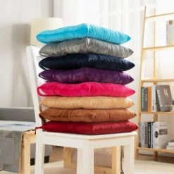 Triomphe Chaise Carrée Oreiller Dortoir élégant Classe Chaise Coussin Cas Et Hiver épaississement Coussin De Siège Couleur Solide Oreiller En Peluche - 40 * 45cm -France Coussin et housse de coussin Soldes Boutique 32856332 5