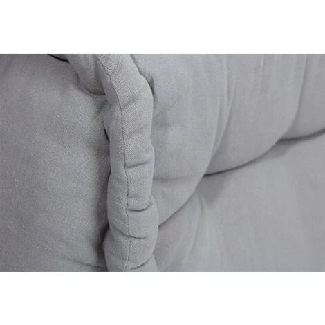 RIDEAUDISCOUNT Cale Reins Dossier Assise 100% Coton 40 X 60 X 22 Cm Non Déhoussable Uni Gris - Gris 3 RIDEAUDISCOUNT Cale Reins Dossier Assise 100% Coton 40 X 60 X 22 Cm Non Déhoussable Uni Gris - Gris – Image 3