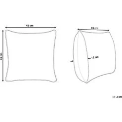 BELIANI Coussin Décoratif En Tissu Blanc 45x12cm - Blanc -France Coussin et housse de coussin Soldes Boutique 32996876 3