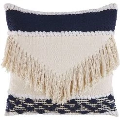 BELIANI Coussin Décoratif En Tissu Beige 45x12cm - Beige