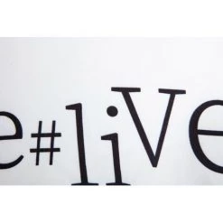 RIDEAUDISCOUNT Housse De Coussin 40 X 40 Cm Déhoussable Imprimée Wording Be Live Blanc - Blanc 7 RIDEAUDISCOUNT Housse De Coussin 40 X 40 Cm Déhoussable Imprimée Wording Be Live Blanc - Blanc -France Coussin et housse de coussin Soldes Boutique 33016446 4