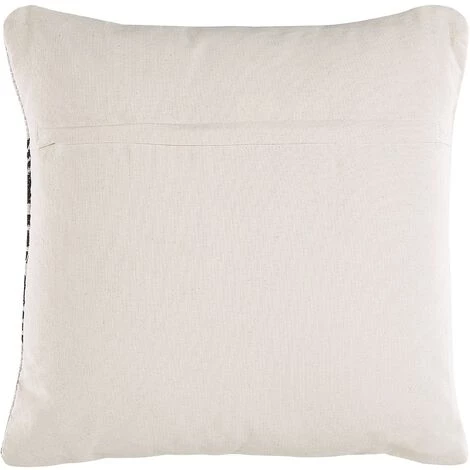 BELIANI Lot De 2 Coussin Décoratifs En Tissu Noir 45x12cm - Noir 5 BELIANI Lot De 2 Coussin Décoratifs En Tissu Noir 45x12cm - Noir – Image 5