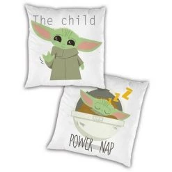 AYMAX Coussin Mandalorian Bébé Yoda - Grogu Fond Blanc - Multicolor