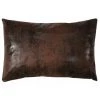 THEDECOFACTORY HAVANE - Coussin Déhoussable Aspect Cuir Marron 60x40 - Marron