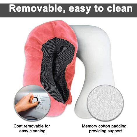 BEARSU Oreiller De Voyage, Coussin De Voyage En Forme U De Mousse De Mémoire Avec Bouchons D'oreilles Et Masque Parfaits Pour Avions, Voitures, Famille Et Bureaux, Etc. 4 BEARSU Oreiller De Voyage, Coussin De Voyage En Forme U De Mousse De Mémoire Avec Bouchons D'oreilles Et Masque Parfaits Pour Avions, Voitures, Famille Et Bureaux, Etc. – Image 4