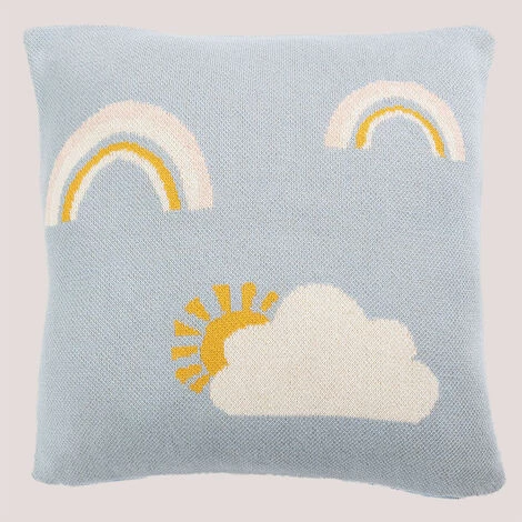 Coussin Carré En Coton (35x35 Cm) Ellie Kids SKLUM Coton - Bleu Ciel 1 Coussin Carré En Coton (35x35 Cm) Ellie Kids SKLUM Coton - Bleu Ciel
