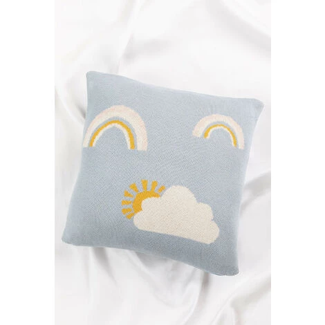 Coussin Carré En Coton (35x35 Cm) Ellie Kids SKLUM Coton - Bleu Ciel 3 Coussin Carré En Coton (35x35 Cm) Ellie Kids SKLUM Coton - Bleu Ciel – Image 3