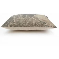 RIDEAUDISCOUNT Housse De Coussin 30 X 50 Cm Déhoussable Polycoton Recyclé Imprimé Used Carte Monde Naturel Marron - Brun -France Coussin et housse de coussin Soldes Boutique 33488504 3