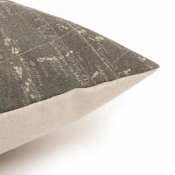 RIDEAUDISCOUNT Housse De Coussin 30 X 50 Cm Déhoussable Polycoton Recyclé Imprimé Used Carte Monde Naturel Marron - Brun -France Coussin et housse de coussin Soldes Boutique 33488504 4