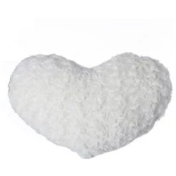 ATMOSPHERA, CRŽATEUR D'INTŽRIEUR Coussin Coeur "Bouclée" 28x36cm Écru