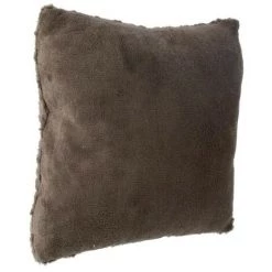 ATMOSPHERA, CRŽATEUR D'INTŽRIEUR Coussin Imitation Fourrure "Bouclée" 45x45cm Taupe -France Coussin et housse de coussin Soldes Boutique 33651630 3