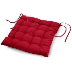 Paris Prix - Galette De Chaise "essentiel" 40x40cm Rouge