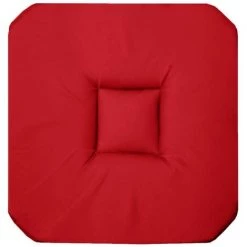 Paris Prix - Galette De Chaise "panama" 36x36cm Rouge