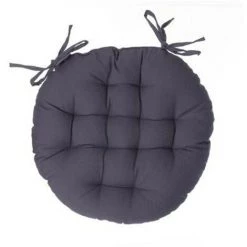 ATMOSPHERA, CRŽATEUR D'INTŽRIEUR Galette De Chaise Ronde "Leana" 38cm Gris Foncé