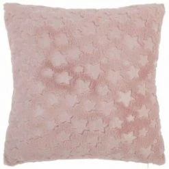 ATMOSPHERA FOR KIDS Coussin Imitation Fourrure "Astro" 40x40cm Rose