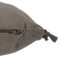 ATMOSPHERA, CRŽATEUR D'INTŽRIEUR Coussin Déco à Pompons "Ocea" 30x50cm Gris -France Coussin et housse de coussin Soldes Boutique 33656329 3