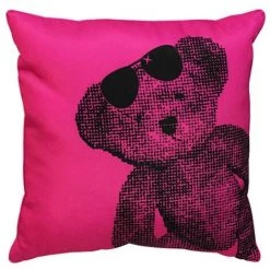Paris Prix - Coussin Déco Lulu Bear Rose 40x40cm