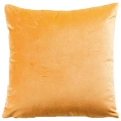 Paris Prix - Housse De Coussin Velours "swart" 40x40cm Jaune