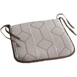 Paris Prix - Galette De Chaise "malone" 40x40cm Noisette