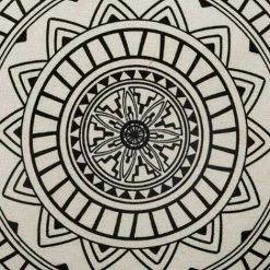 ATMOSPHERA, CRŽATEUR D'INTŽRIEUR Coussin Rond à Pompons "Delhi" 40cm Noir & Blanc -France Coussin et housse de coussin Soldes Boutique 33658314 3