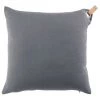 Paris Prix - Coussin Effet Lin "pearl" 40x40cm Anthracite