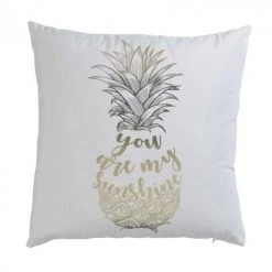 Paris Prix - Coussin Déhoussable "my Sunshine" 45x45cm Blanc