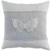 Paris Prix - Coussin Brodé Dehoussable "sandrena" 40x40cm Gris