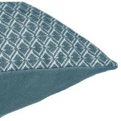 ATMOSPHERA, CRŽATEUR D'INTŽRIEUR Coussin Déco Déhoussable "Otto" 38x38cm Bleu Canard -France Coussin et housse de coussin Soldes Boutique 33658504 3