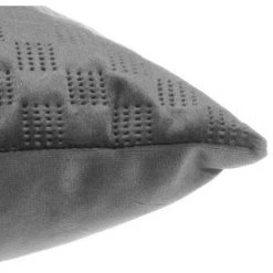 ATMOSPHERA, CRŽATEUR D'INTŽRIEUR Coussin Déco En Velours "Dolce" 40x40cm Gris -France Coussin et housse de coussin Soldes Boutique 33658749 3