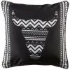 Paris Prix - Coussin Passepoil "tribal Art" 40x40cm Noir & Blanc