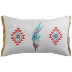 Paris Prix - Coussin à Franges "ayanna" 30x50cm Gris Clair