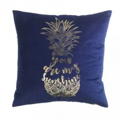 Paris Prix - Coussin Déhoussable "my Sunshine" 45x45cm Bleu