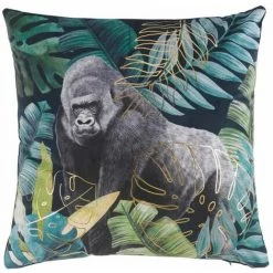 Paris Prix - Coussin Déhoussable "gorilla" 45x45cm Multicolore